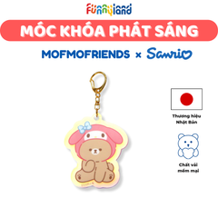 Móc Khóa Phát Sáng - Thú Bông Gấu Bear đội mũ My Melody