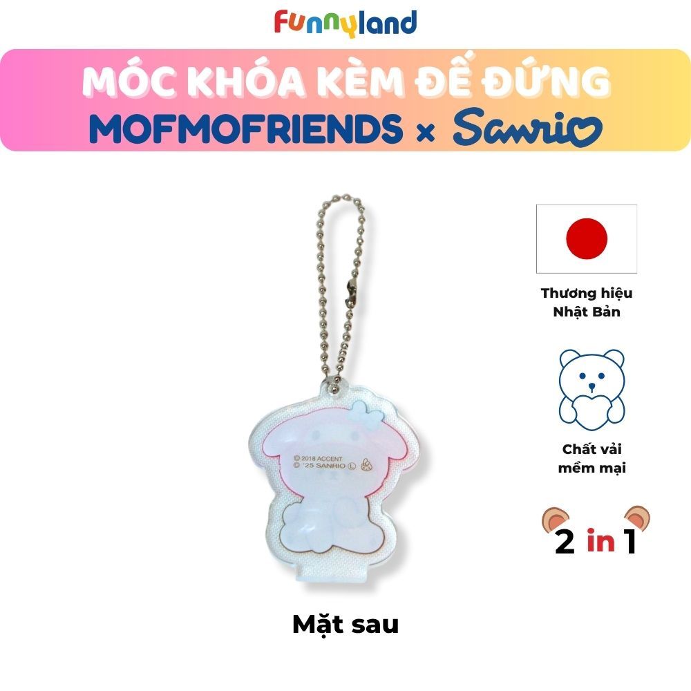 Gấu Bear đội nón My Melody - Móc khóa kèm đế đứng 2 trong 1