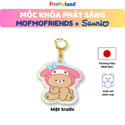 Chú Gấu Bear đội nón My Melody - Móc Khóa Phát Sáng