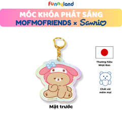 Chú Gấu Bear đội nón My Melody - Móc Khóa Phát Sáng