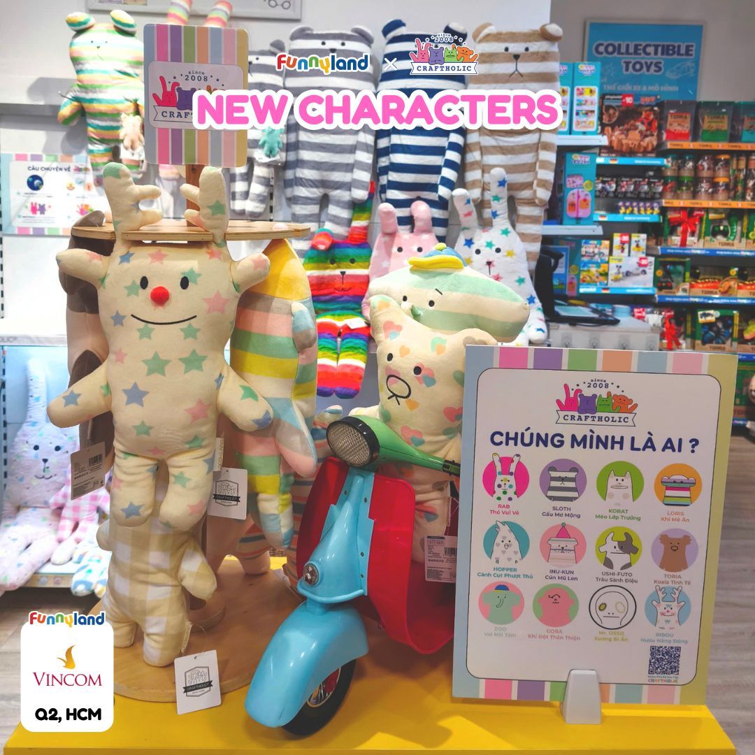  Gấu bông Nhật Bản mềm mịn Craftholic - INU-KUN Cún Mũ Len (New S) 