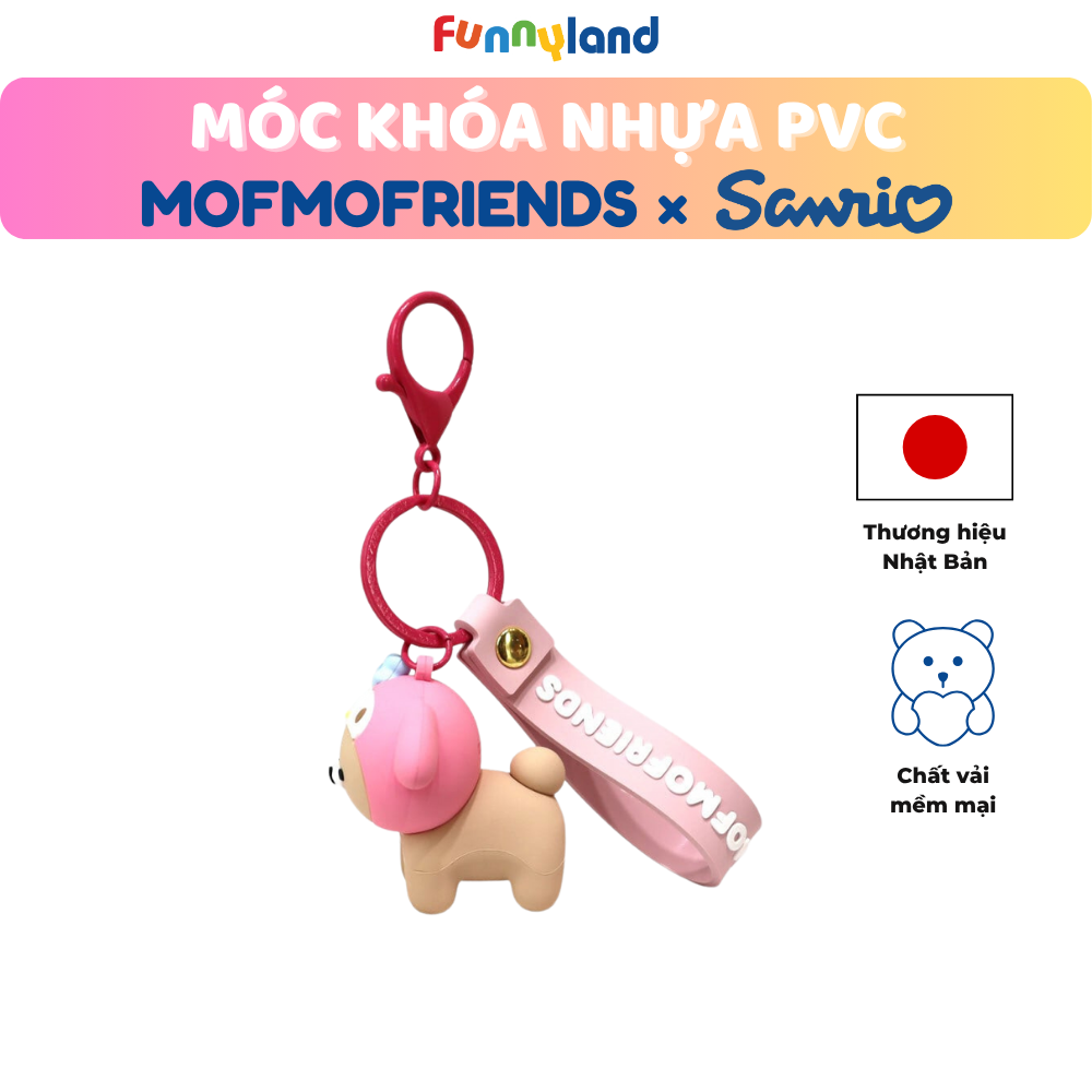 Chú Gấu Bear đội nón My Melody - Móc Khóa Nhựa PVC