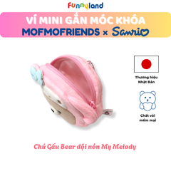 Chú Gấu Bear đội nón My Melody - Ví Mini Gắn Móc Khóa