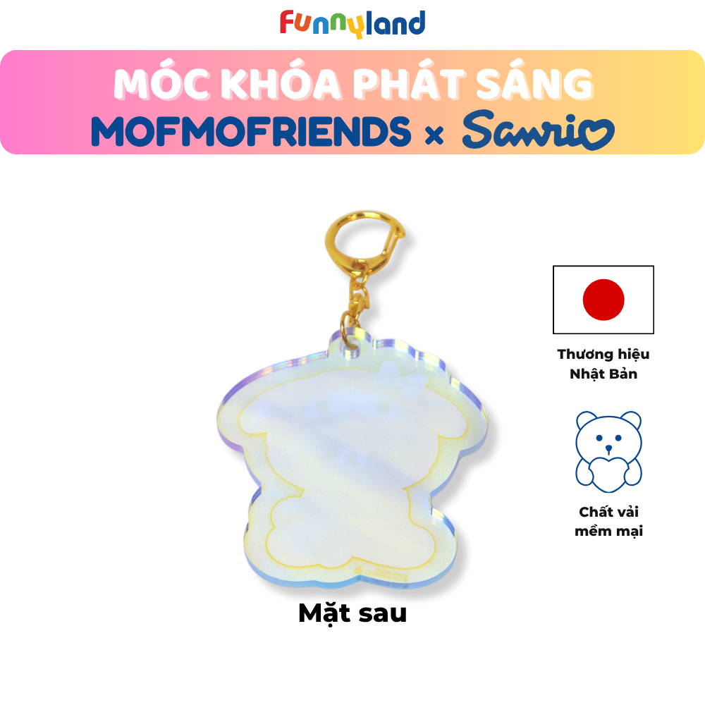 Chú Gấu Bear đội nón My Melody - Móc Khóa Phát Sáng