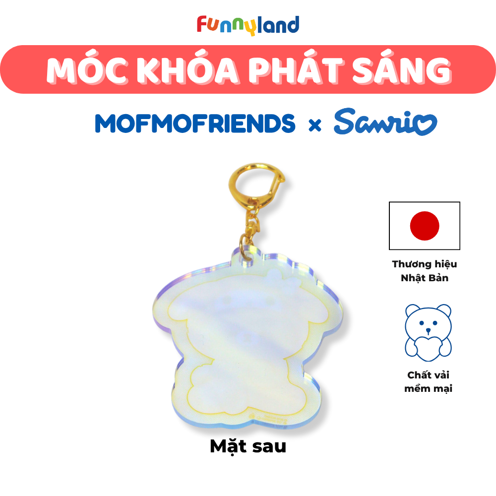 Móc Khóa Phát Sáng - Thú Bông Gấu Bear đội mũ My Melody
