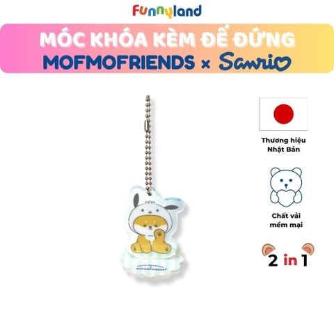 Chú Chó Shiba Inu đội nón Pochacco - Móc khóa kèm đế đứng 2 trong 1