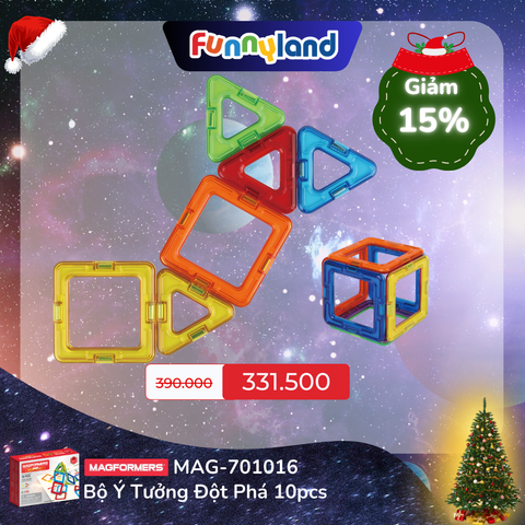 Đồ chơi xếp hình nam châm Hàn Quốc Magformers Ý tưởng đột phá [10 mảnh]