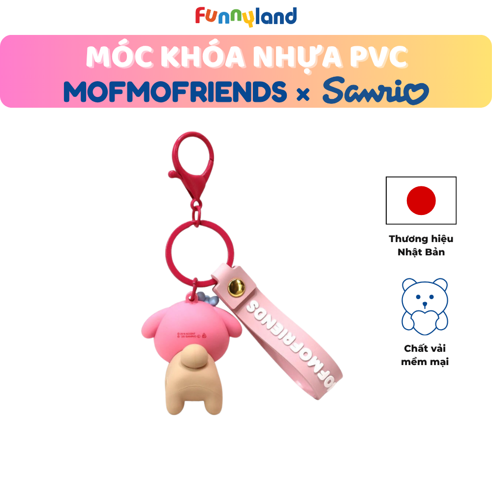 Chú Gấu Bear đội nón My Melody - Móc Khóa Nhựa PVC