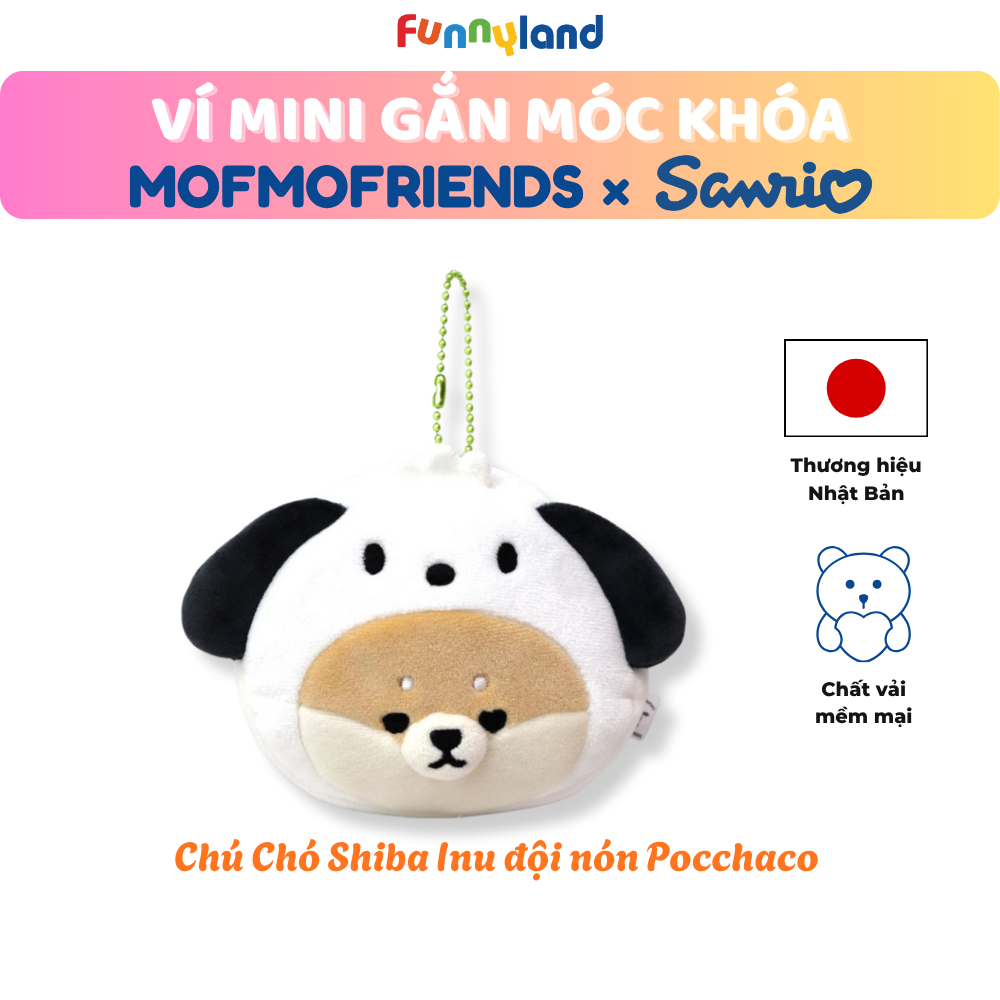 Chú Chó Shiba Inu đội nón Pochacco - Ví Mini Gắn Móc Khóa