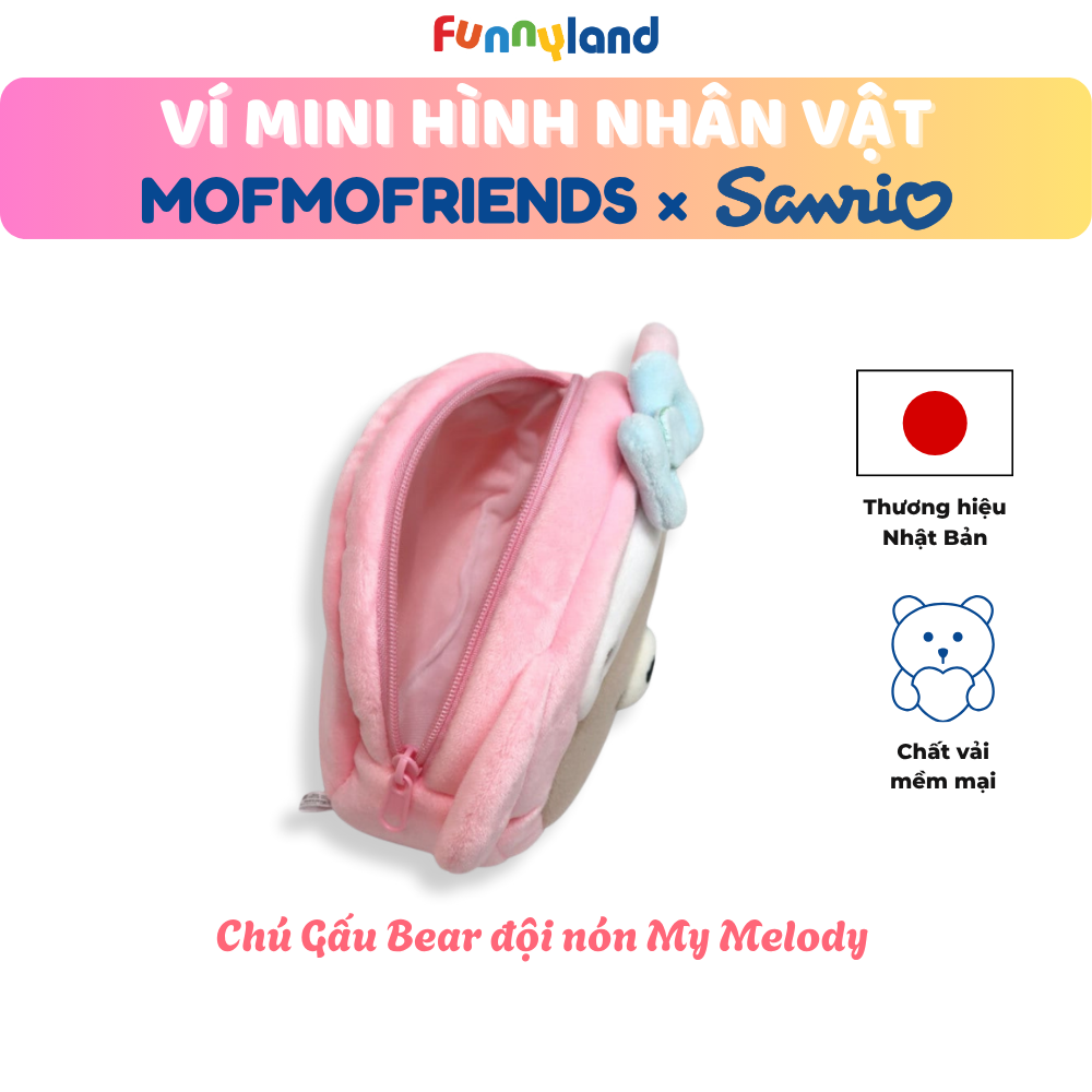 Chú Gấu Bear đội nón My Melody - Ví Mini hình nhân vật
