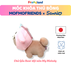 Chú Gấu Bear đội nón My Melody - Móc Khóa Thú Bông