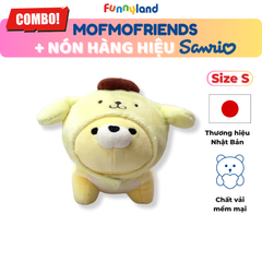 Chú Hổ Tiger Size S đội nón Pompompurin - Thú Bông Mofmo Friends x Nón Hàng Hiệu Sanrio