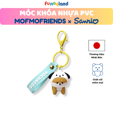 Chú Chó Shiba Inu đội nón Pochacco - Móc Khóa Nhựa PVC