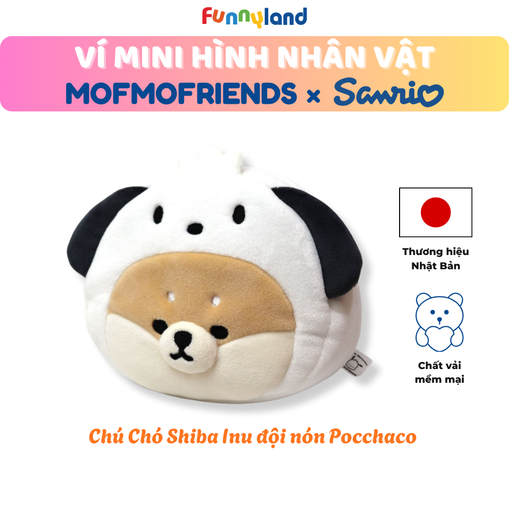 Chú Chó Shiba Inu đội nón Pochacco - Ví Mini hình nhân vật