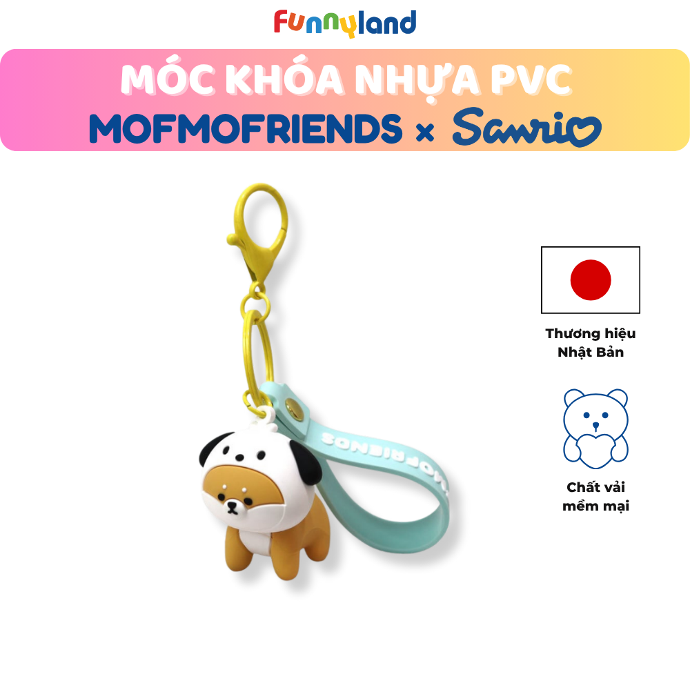 Chú Chó Shiba Inu đội nón Pochacco - Móc Khóa Nhựa PVC