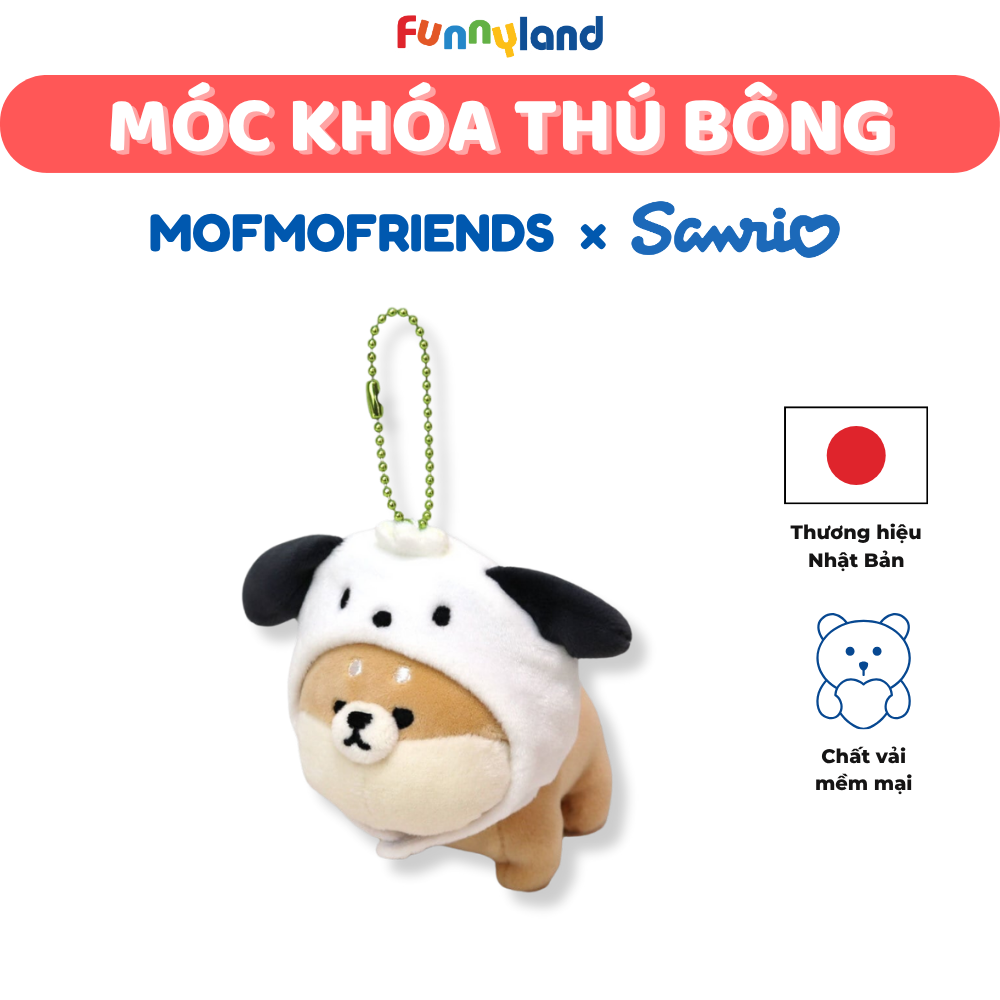 Móc Khóa Thú Bông - Thú Bông Chó Shiba Inu đội mũ Pochacco