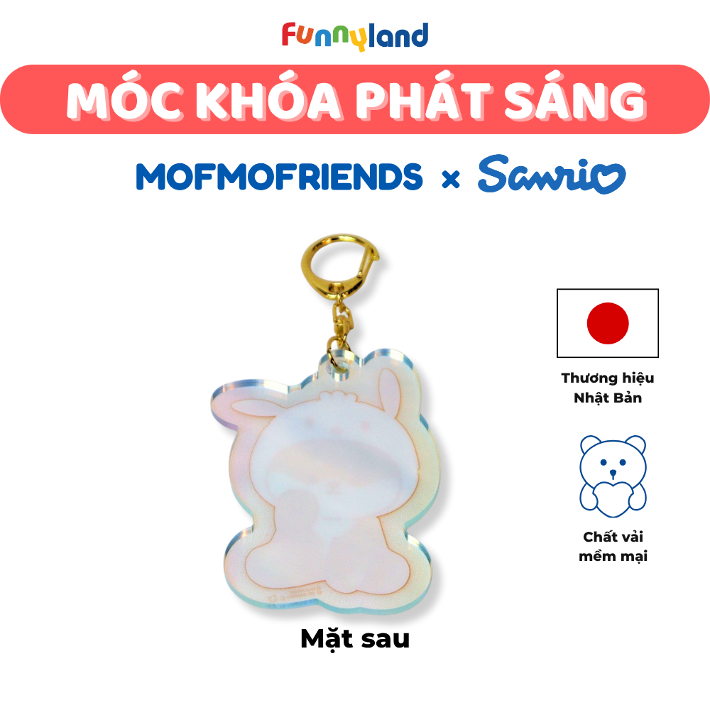 Móc Khóa Phát Sáng Thú Bông Chó Shiba Inu đội mũ Pochacco