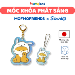 Móc Khóa Phát Sáng Thú Bông Chó Shiba Inu đội mũ Pochacco