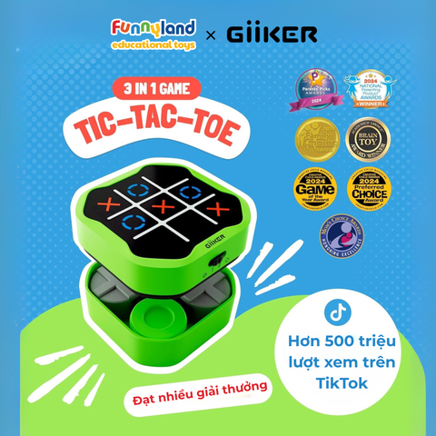 Đồ chơi thông minh Giiker Tic-Tac-Toe Bolt Green