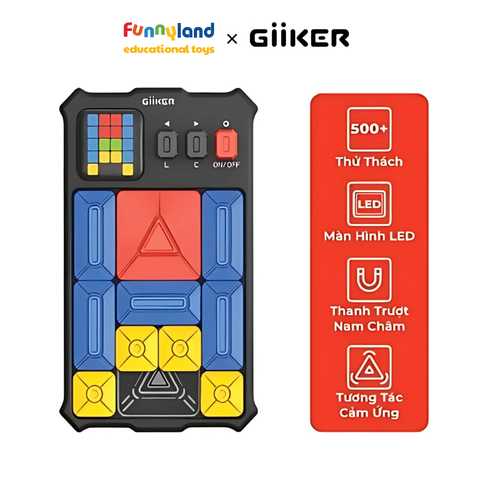 Đồ chơi xếp hình nam châm cảm ứng thông minh Giiker Super Slide Black