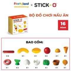 Đồ chơi xếp hình nam châm Hàn Quốc Stick-O COOKING SET