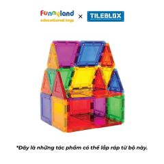 Đồ chơi xếp hình nam châm Hàn Quốc TILEBLOX Rainbow 30pc
