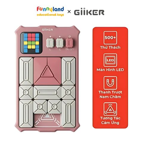 Đồ chơi xếp hình nam châm cảm ứng thông minh Giiker Super Slide Pink