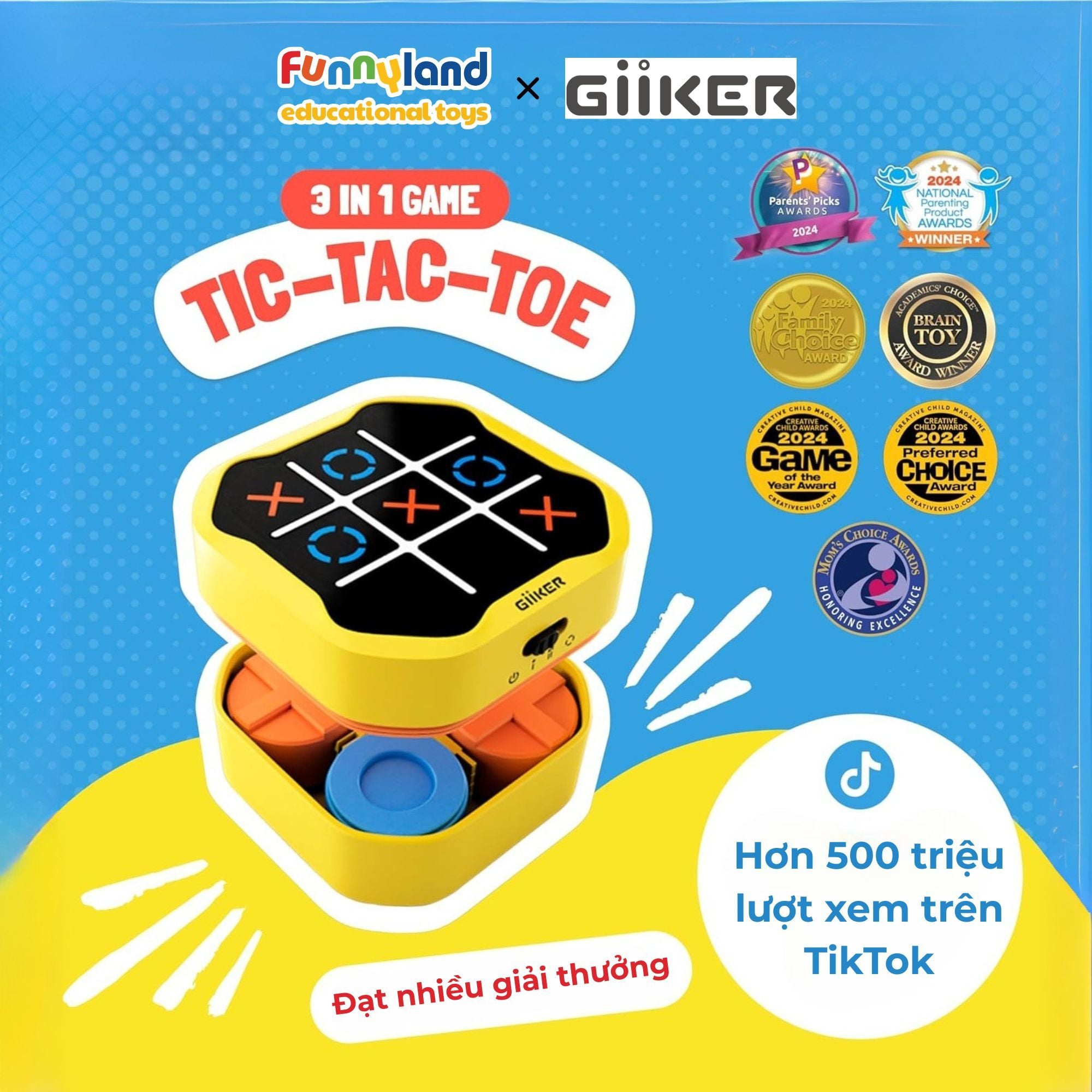 Đồ chơi thông minh Giiker Tic-Tac-Toe Bolt
