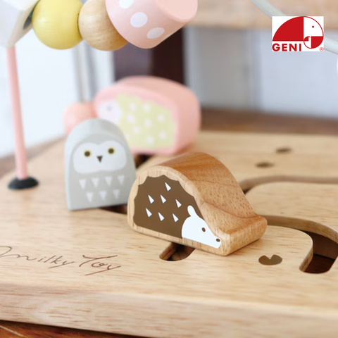 Geni - Bộ luồn hạt gỗ hình con vật (Animal March)
