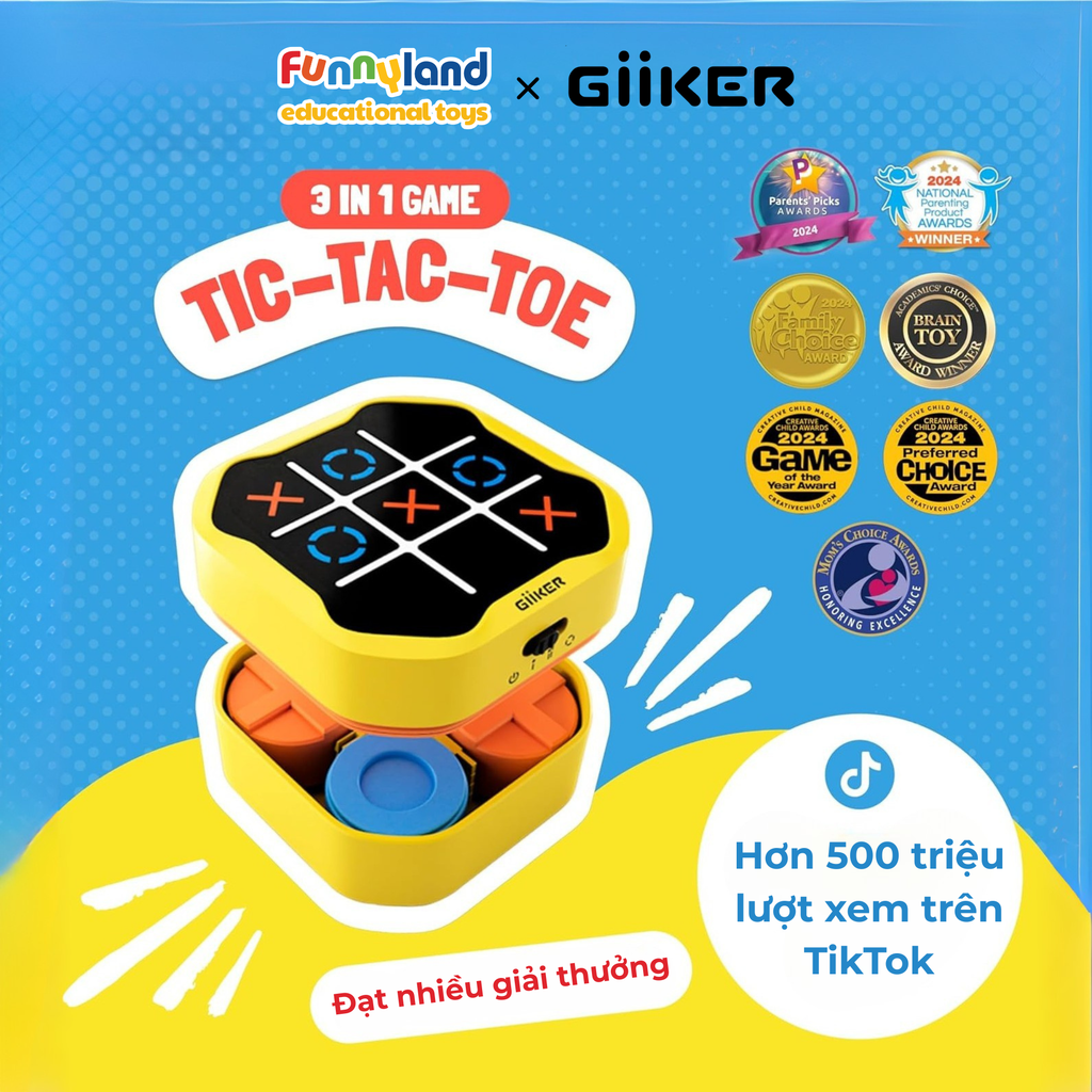Đồ chơi đố trí: Đồ chơi Giiker Tic-Tac-Toe Bolt