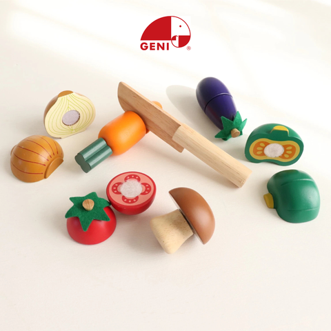 Geni - Bộ đồ chơi rau củ bằng gỗ (Vegetables Set)