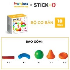 Đồ chơi xếp hình nam châm Hàn Quốc Stick-O BASIC 10 SET