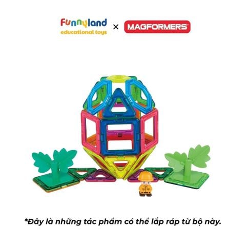 Đồ chơi xếp hình nam châm Hàn Quốc Magformers Công viên khủng long 40 mảnh