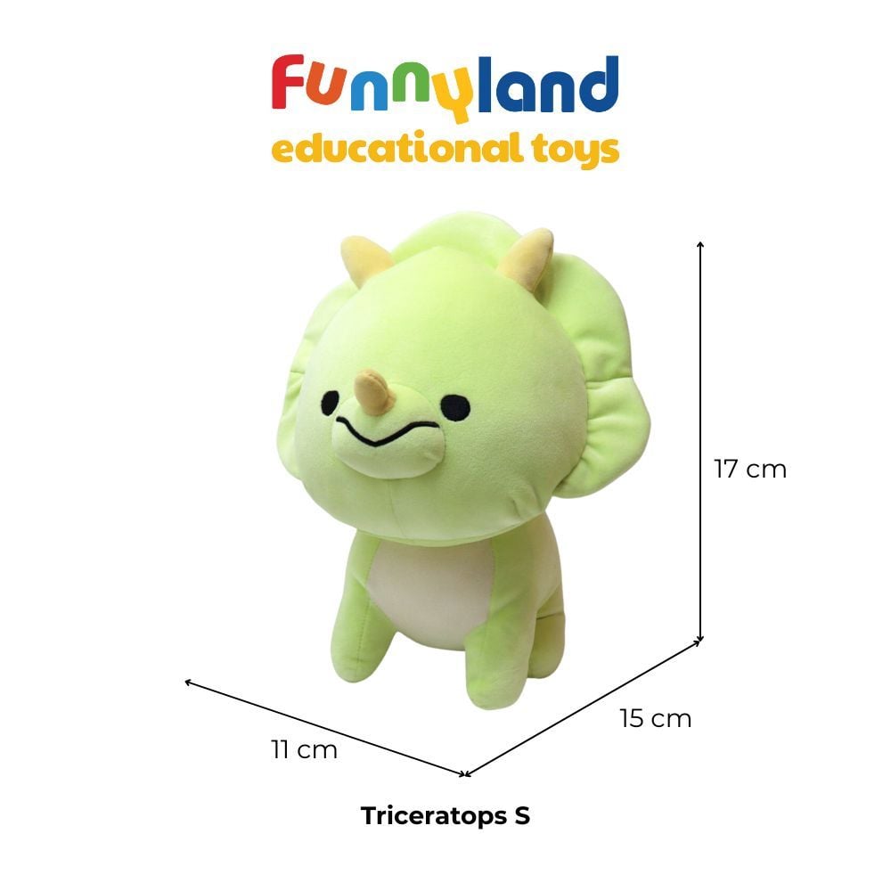 Thú bông Nhật Bản Mofmo Friends - Khủng Long Triceratops