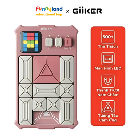 Đồ chơi xếp hình nam châm cảm ứng thông minh Giiker Super Slide Pink