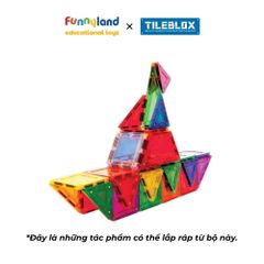 Đồ chơi xếp hình nam châm Hàn Quốc TILEBLOX Rainbow 42pc