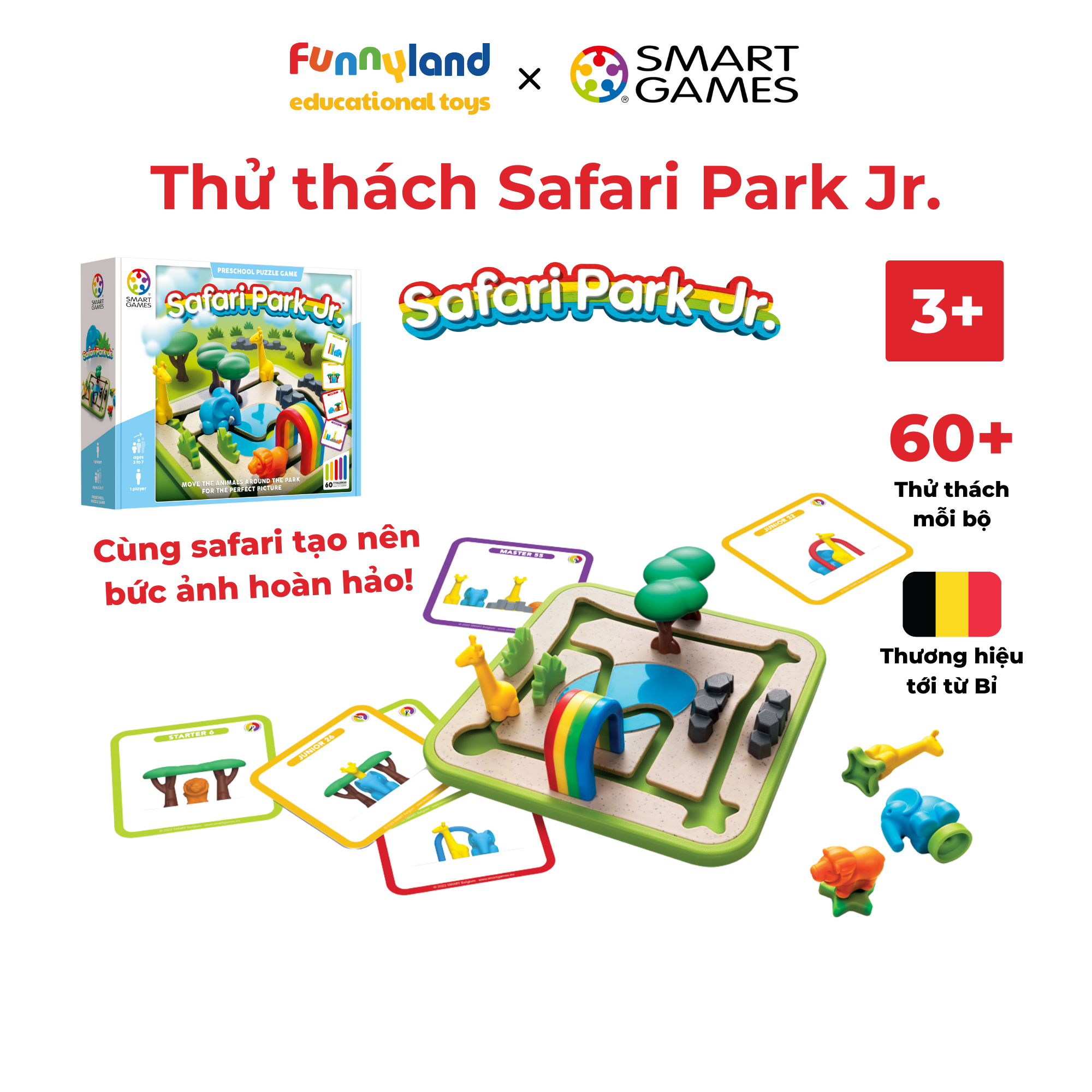 Đồ chơi trí tuệ Smartgames thử thách Safari Park Jr.