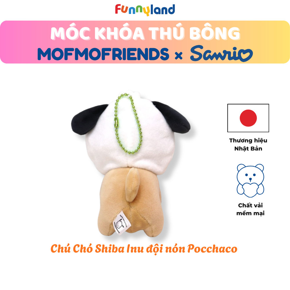 Chú Chó Shiba Inu đội nón Pochacco - Móc Khóa Thú Bông