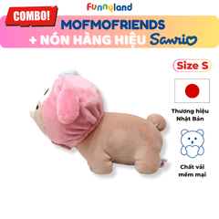 Chú Gấu Bear Size S đội nón My Melody - Thú Bông Mofmo Friends x Nón Hàng Hiệu Sanrio