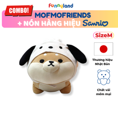 Chú Chó Shiba Inu Size M đội nón Pochacco - Thú Bông Mofmo Friends x Nón Hàng Hiệu Sanrio