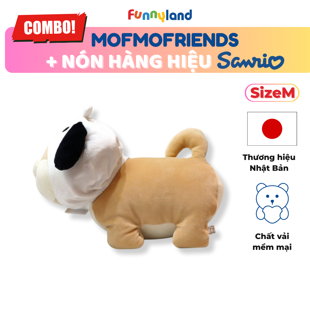 Chú Chó Shiba Inu Size M đội nón Pochacco - Thú Bông Mofmo Friends x Nón Hàng Hiệu Sanrio