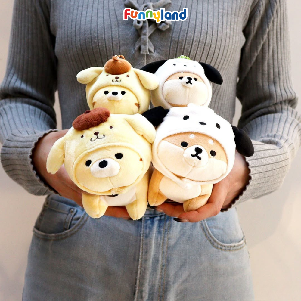 Chú Chó Shiba Inu Size M đội nón Pochacco - Thú Bông Mofmo Friends x Nón Hàng Hiệu Sanrio