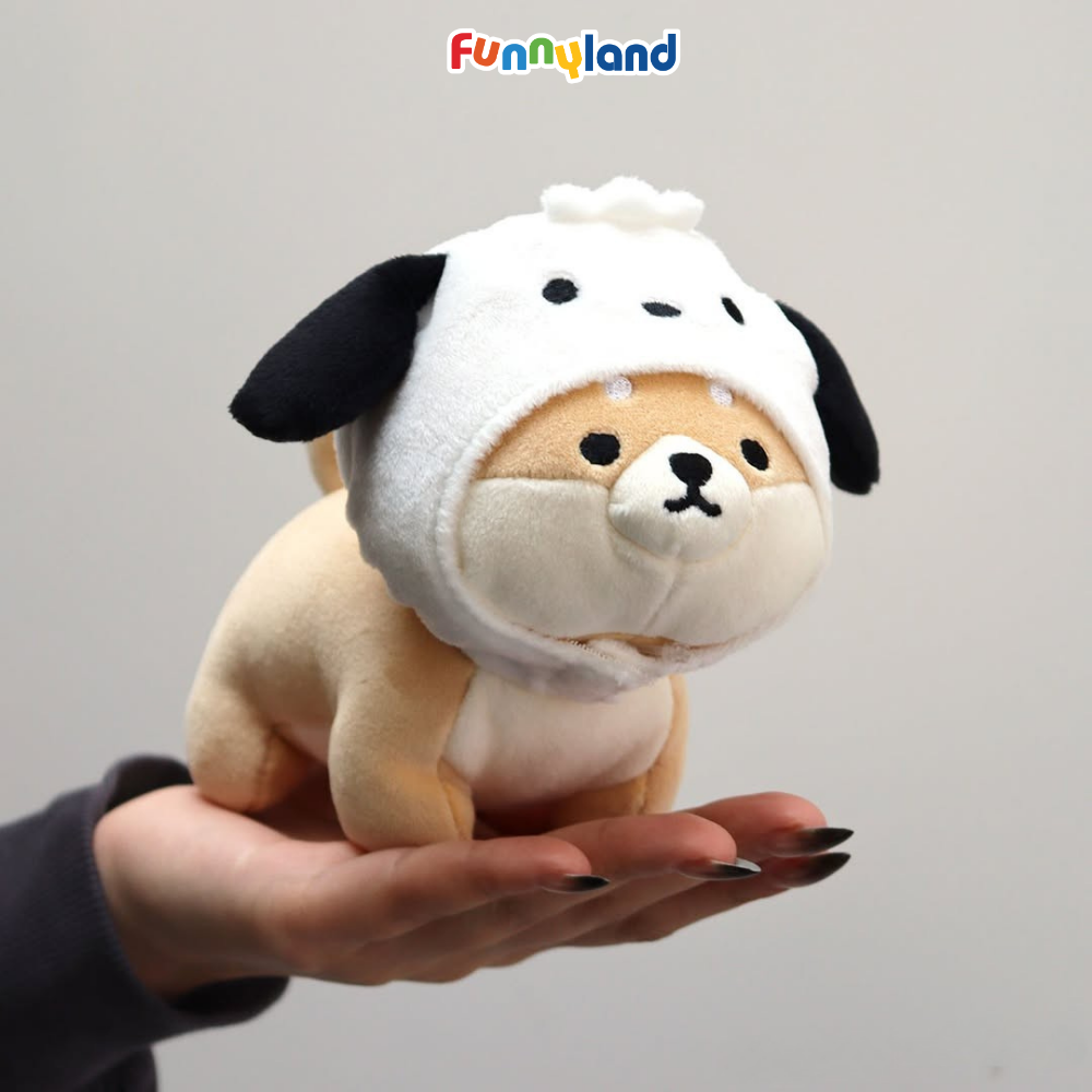 Chú Chó Shiba Inu Size M đội nón Pochacco - Thú Bông Mofmo Friends x Nón Hàng Hiệu Sanrio