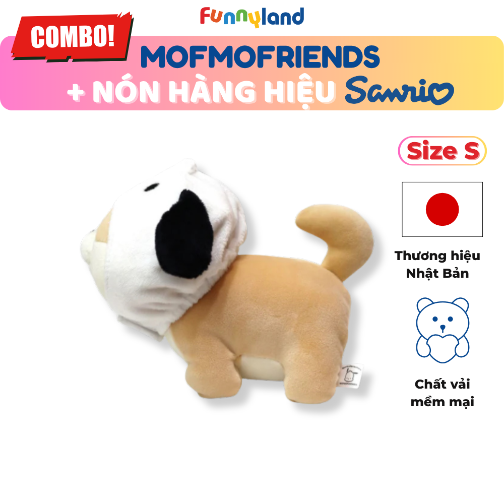 Thú bông MofmoFriends S With Cap - Pochacco
