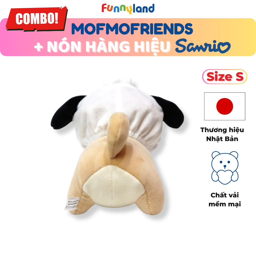 Chú Chó Shiba Inu Size S đội nón Pochacco - Thú Bông Mofmo Friends x Nón Hàng Hiệu Sanrio