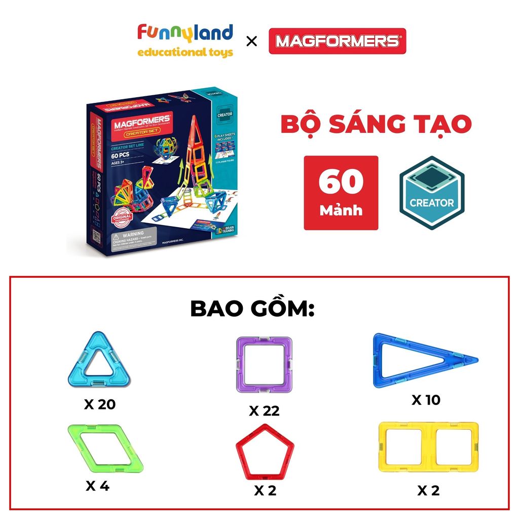 Magformers - Bộ sáng tạo 60 mảnh