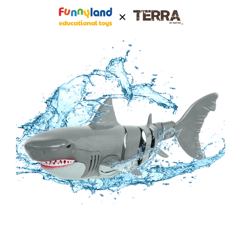 Đồ chơi mô hình động vật Terra - Cá mập điều khiển từ xa  màu xám