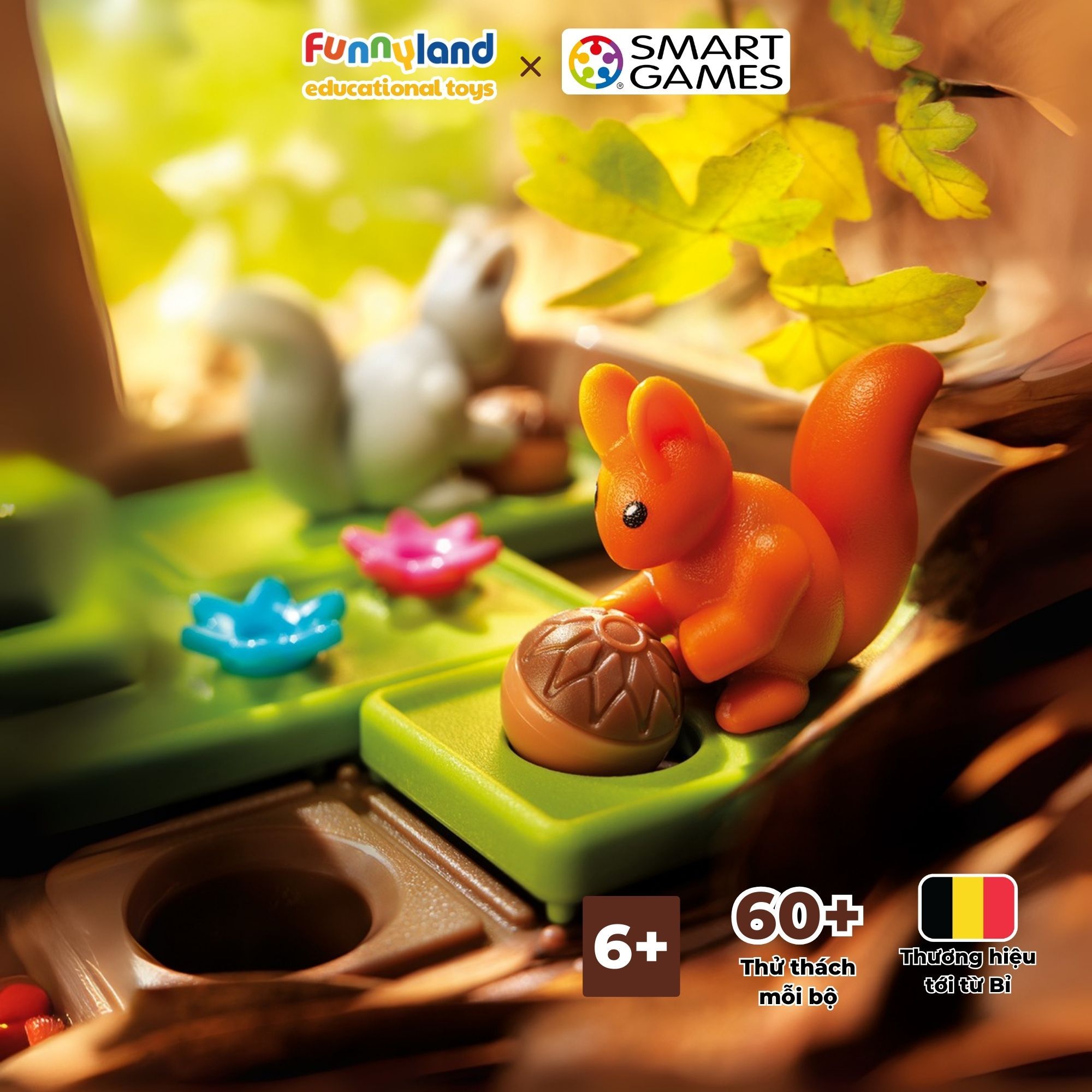 Đồ chơi trí tuệ Smartgames Thử thách Squirrels Go Nuts!