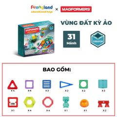 Đồ chơi xếp hình nam châm Hàn Quốc Magformers Bộ Vùng Đất Kỳ Ảo 31 chi tiết