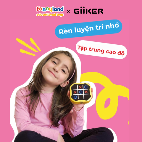 Đồ chơi thông minh Giiker Tic-Tac-Toe Bolt Pink